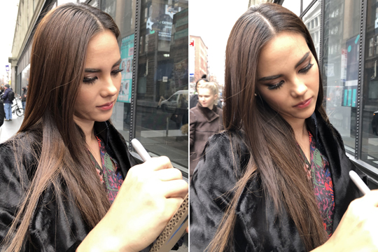 Catriona Gray signing autographs