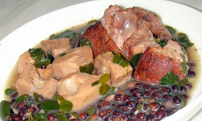 Photo of KBL soup made from pigeon peas, pork, and jackfruit