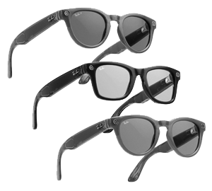 Image of a variety of Ray-Ban Meta styles and colors