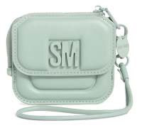 Pale lime handbag with SM initial